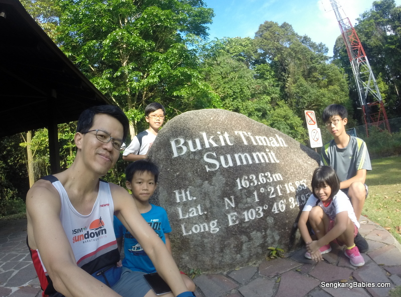 Bukit Timah Hill hike, the 163 m summit