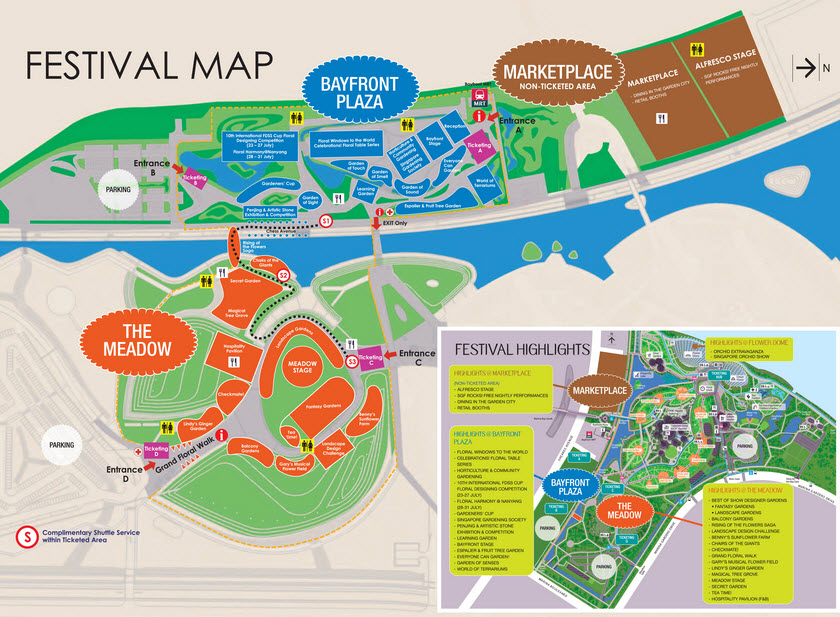 Singapore Garden Festival map