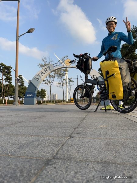 Bike Boxing overseas and cycling from Incheon Airport to Seoul